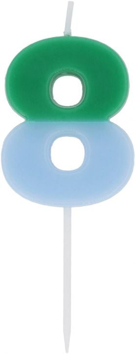 Свещ за рожден ден Folat Stripetastic - Цифра 8