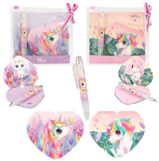 Детски комплект Ylvi - тефтерче с химикалка, Еднорог