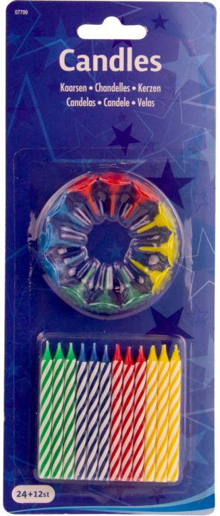 Свещи за рожден ден Folat - 24 бр.
