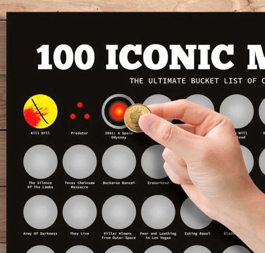 Скреч постер Шантаво: 100 емблематични филма