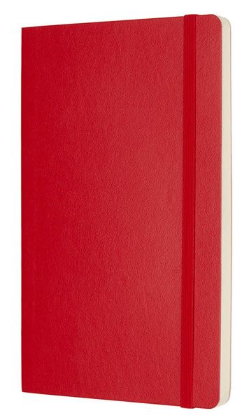 Класически червен тефтер Moleskine с меки корици и нелинирани страници