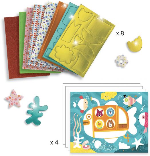 Колажи за най-малките Djeco - Забавни животни