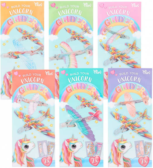 Комплект за сглобяем самолет YLVI - Еднорози, асортимент