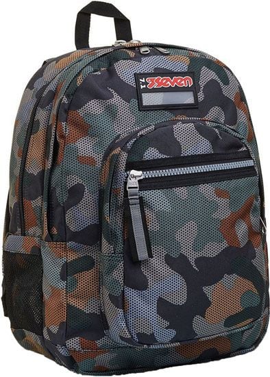 Ученическа раница Seven Freethink Military с две отделения и USB порт