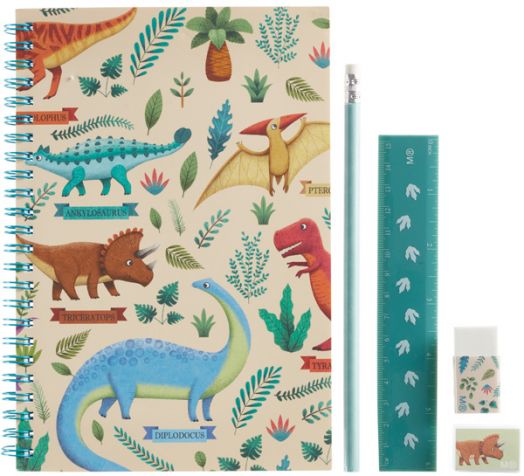 Тефтер с принадлежности Miquelrius Dinos