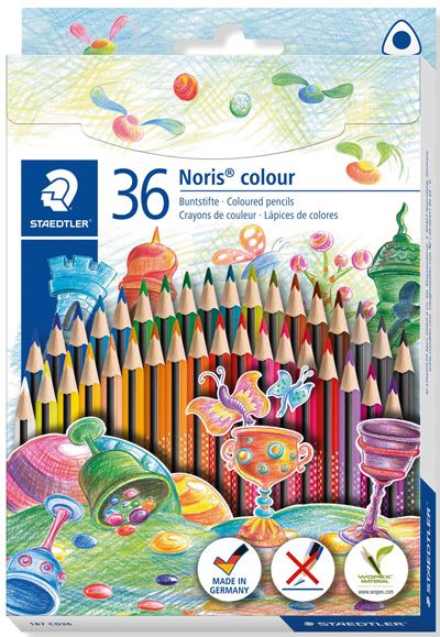 Комплект цветни моливи Staedtler Noris Colour 187, 36 цвята
