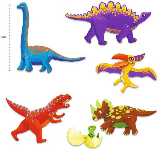 Творчески комплект: Djeco Кукли динозаври
