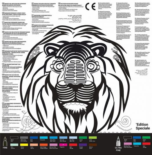 Комплект перманентни маркери Sharpie Lion, 26 бр.