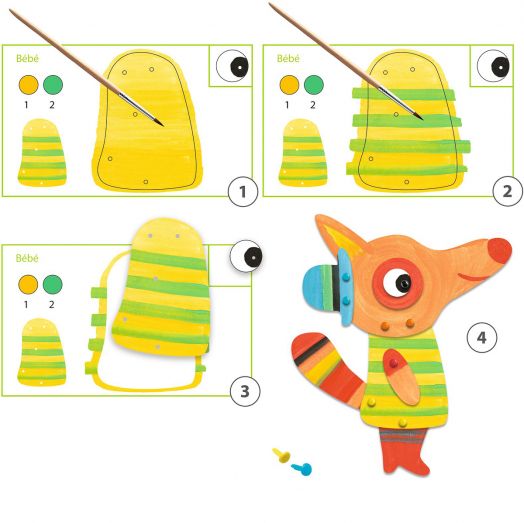 Творчески комплект Djeco - The Fox Family