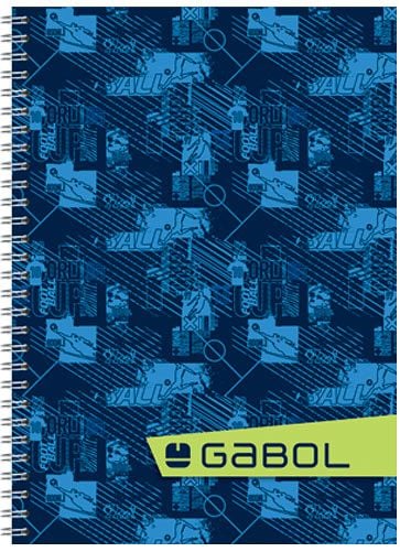 Тетрадка със спирала Gabol А4, 140 листа с широки редове, 4 теми