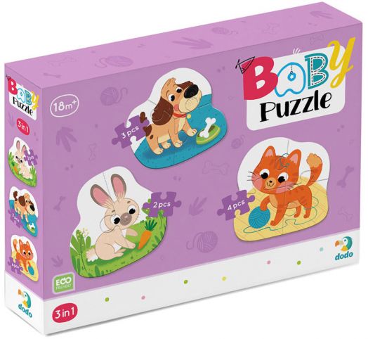 Пъзел Dodo 3 в 1: Животни