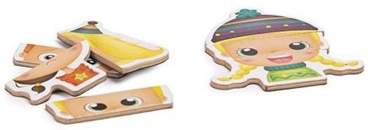 Дървен образователен магнитен пъзел Eureka Kids: Емоции