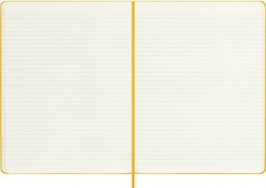 Голям оранжево-жълт тефтер Moleskine Classic Orange Yellow с твърди корици и линирани страници