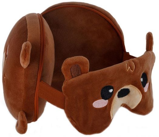 Комплект възглавница и маска за сън Legami - Teddy Bear