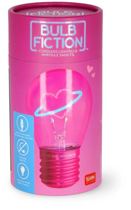 Лампа крушка Legami Bulb Fiction - Planet heart