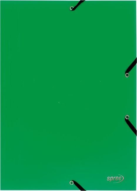 Папка Spree с ластик A4, зелена
