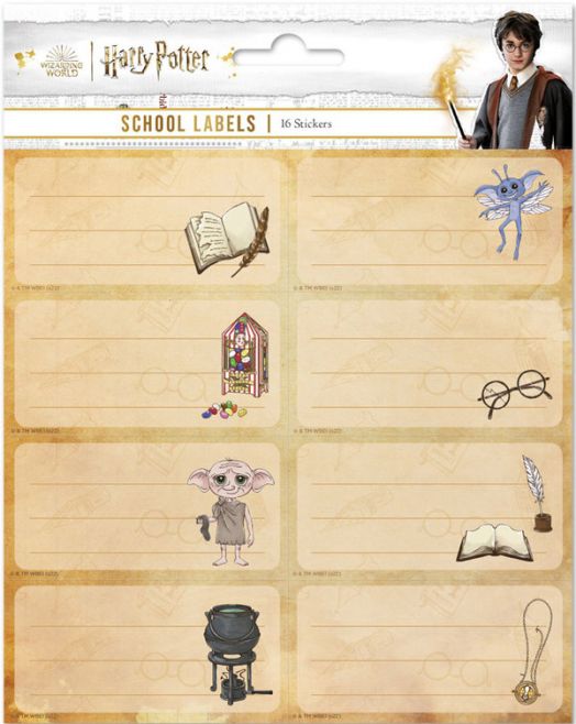 Ученически етикети Harry Potter Wizarding World, 16 бр.