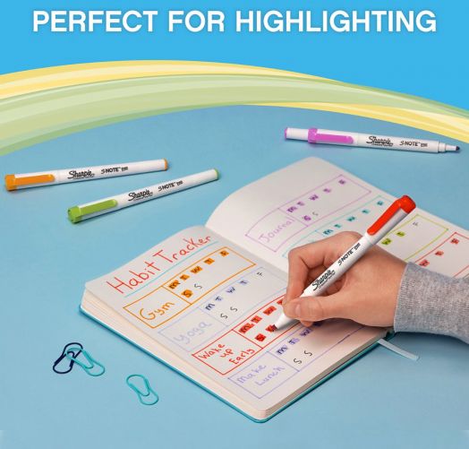 Комплект двувърхи маркери Sharpie S-Note, 8 цвята