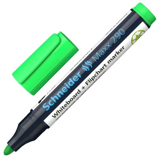 Маркер за бяла дъска Schneider Max 290, светло зелен