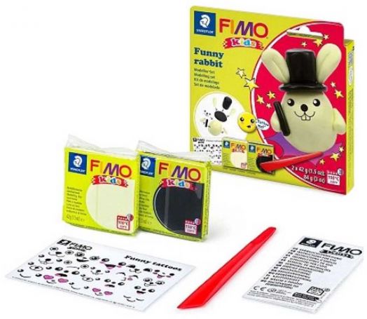 Комплект полимерна глина Staedtler Fimo Kids, Зайче