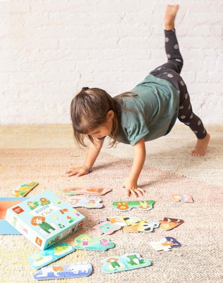 Образователен пъзел-игра Apli Kids - Йога, 24 части