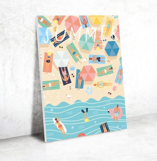 Комплект за рисуване по номера Graine Creative - На плажа 30 x 40 см.