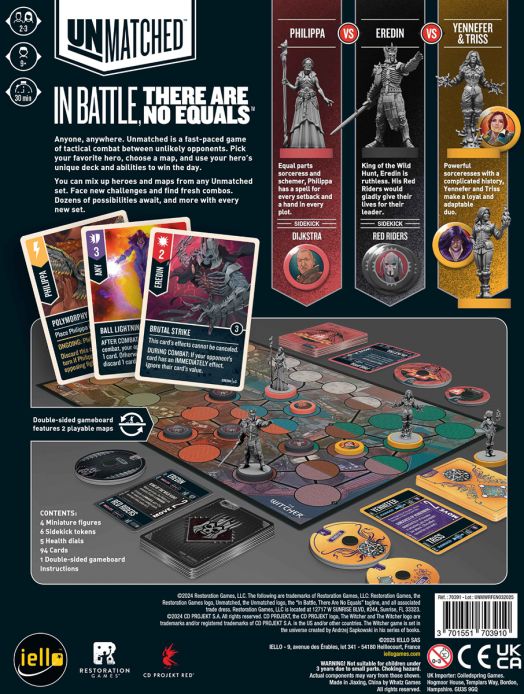 Настолна игра Unmatched: The Witcher - Realms Fall