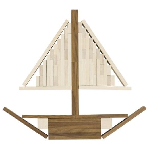 Дървен конструктор Goki, 200 части