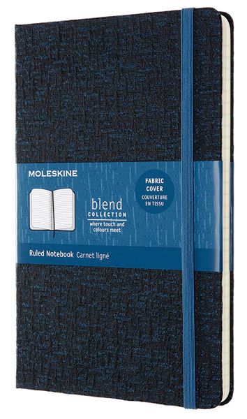 Тефтер Moleskine Limited Editions Blend Collection Blue Tissu с твърди корици и линирани страници