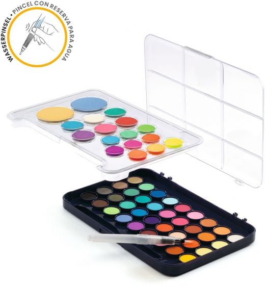 Комплект боички за рисуване Djeco, 50 цвята