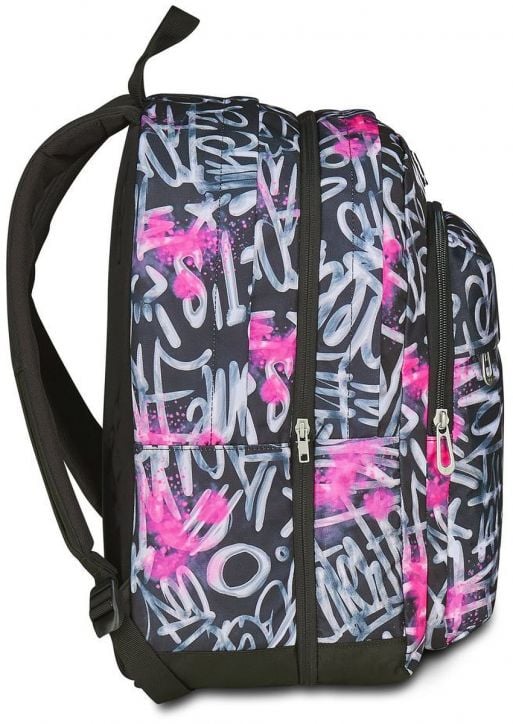 Ученическа раница Seven Pro XXL Reversible Detach Jet Black и безжични слушалки