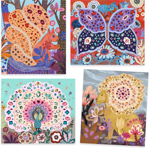 Творчески комплект Djeco - Направи картини с диаманти, Дива красота