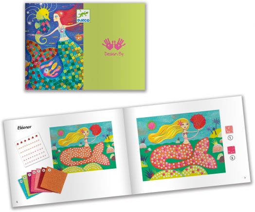 Творчески комплект Djeco: Мозайка - Русалки