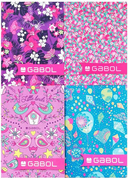Тетрадка Gabol A5 с 40 листа на големи квадратчета, различни дизайни (за момиче)