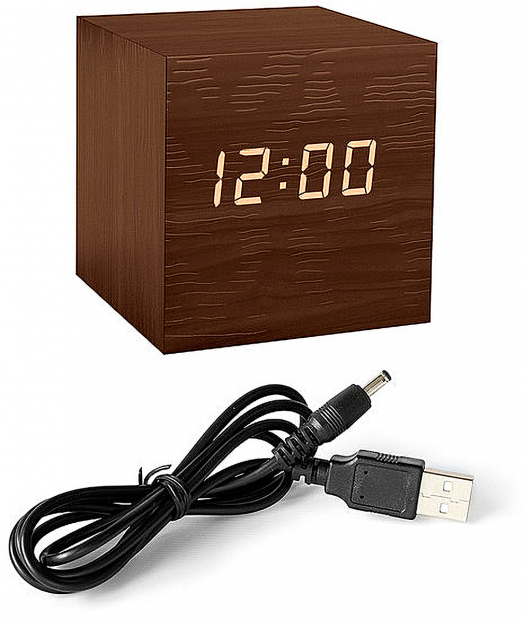 Дървен будилник Balvi, кафяв