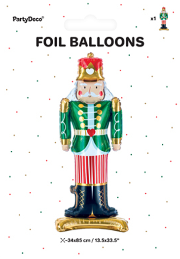 Коледен фолиев балон PartyDeco - Лешникотрошачка