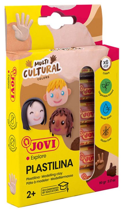 Пластилин Jovi Multicultural, 6 цвята