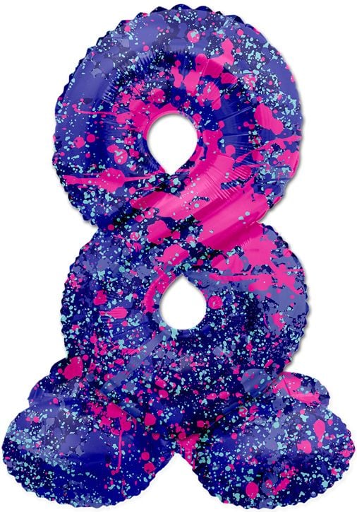 Фолиев балон Folat - Цифра 8, лилав