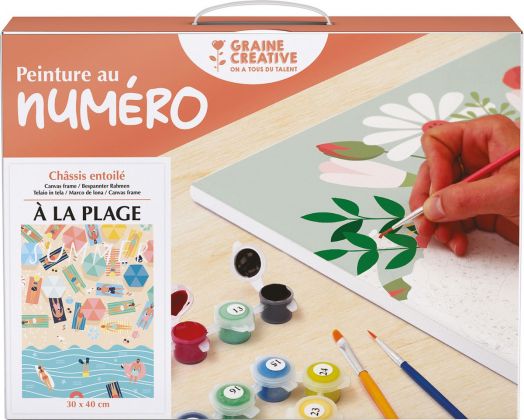 Комплект за рисуване по номера Graine Creative - На плажа 30 x 40 см.
