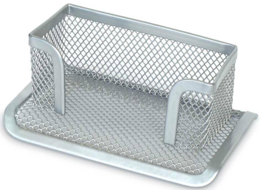 Поставка за визитки с метална мрежа Spree, сива