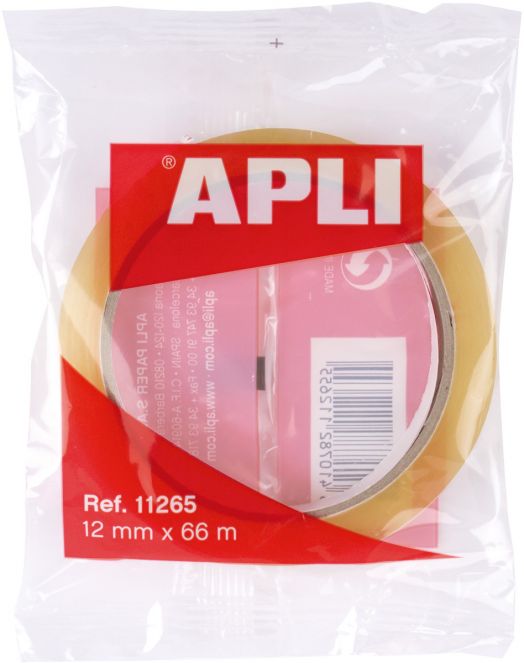 Прозрачно тиксо Apli, 12 mm х 66 m