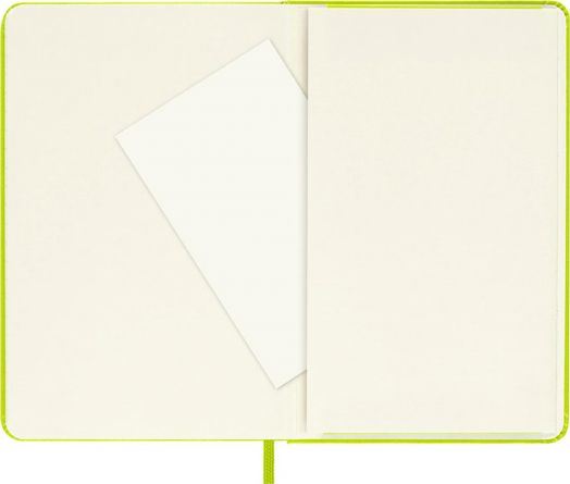 Джобен тефтер Moleskine Classic Lemon Green с твърди корици и линирани страници