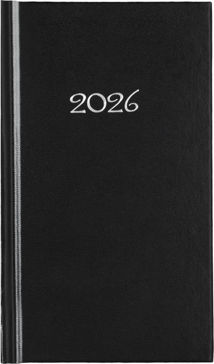 Черен джобен тефтер-органайзер Слим 2026