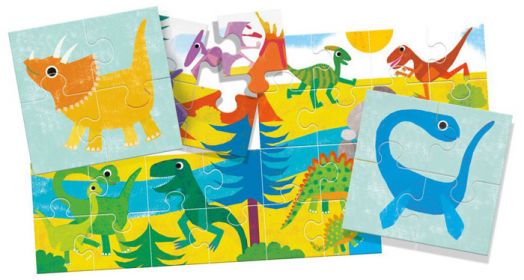 Комплект пъзели Headu - Динозаври
