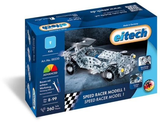 Метален конструктор Eitech - Състезателен автомобил Модел 1