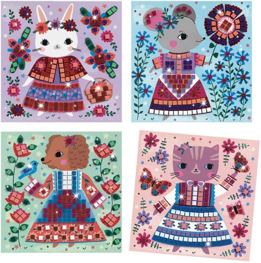 Творчески комплект Djeco: Мозайка Домашни любимци