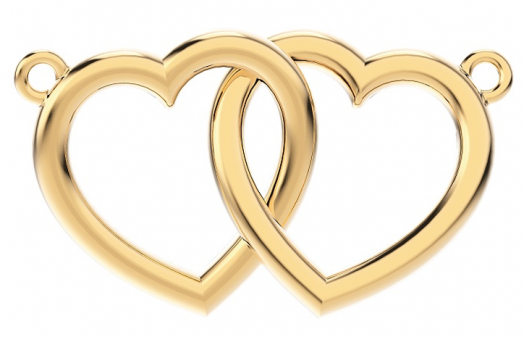 Колие с медальон Chocli - Connected Hearts