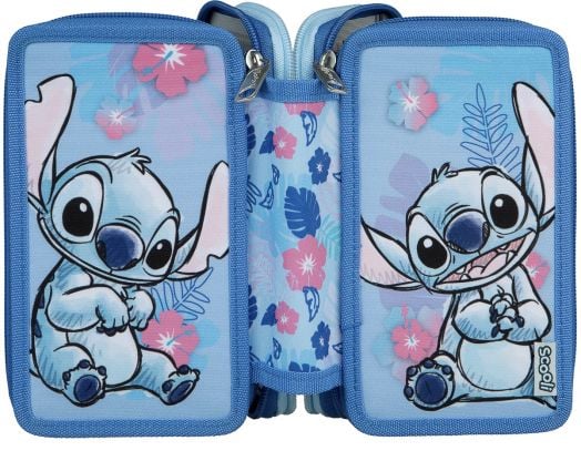 Пълен ученически несесер Undercover Lilo & Stitch с три отделения