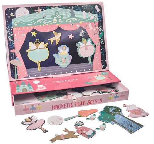 Игра с магнити Floss & Rock, Magnetic Play scenes, Enchanted - Балерини
