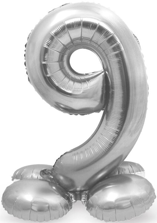 Фолиев балон Folat - Цифра 9, сребърен